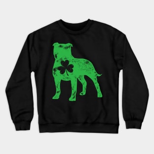 Pit Bull St Patricks Day Dog Shamrock Crewneck Sweatshirt